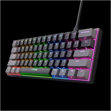 Trust teclado mecanico gaming GXT 867 Acira con iluminacion RGB  24885