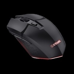Trust mouse gaming inalambrico GXT 110 Felox recargable con iluminación LED multicolor negro  25037