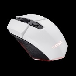 Trust  mouse gaming inalambrico GXT 110 Felox recargable con iluminación LED multicolor blanco  25069