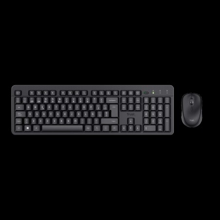 Trust combo de teclado y mouse inalámbricos y silenciosos ES ODY II  25020