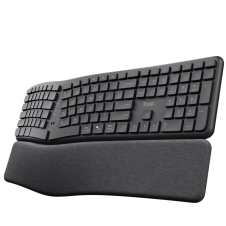 Trust keyra teclado inalambrico multidispositivo ergonomico ES  25704