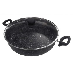 Westinghouse cacerola baja con tapa marmol negro 32 cm WCCC0009L32MBB
