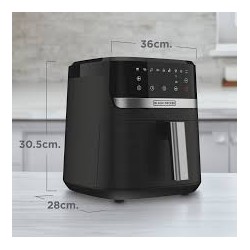 Black + Decker Freidora Aire PURIFRY™5.5L Dig Negra AFBD621BDLA