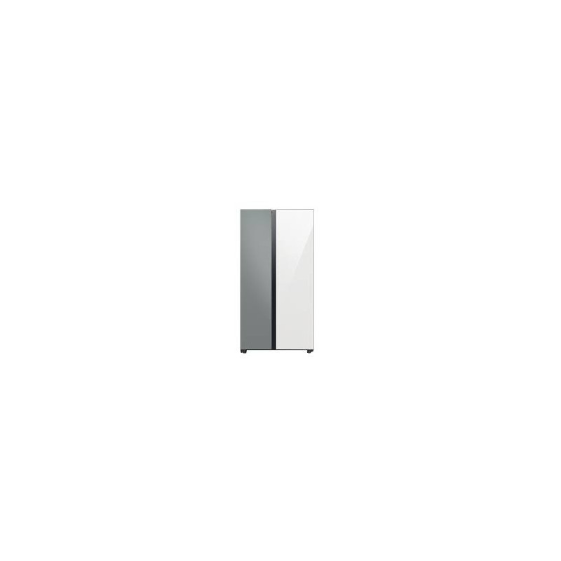 SAMSUNG Refrigeradora SAMSUNG BESPOKE Side by Side 23PIES640L blanco con gris WIFI RS23CB700A7GAP