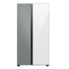 SAMSUNG Refrigeradora SAMSUNG BESPOKE Side by Side 23PIES640L blanco con gris WIFI RS23CB700A7GAP