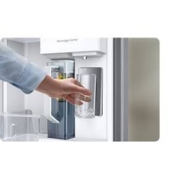 SAMSUNG Refrigeradora SAMSUNG BESPOKE Side by Side 23PIES640L blanco con gris WIFI RS23CB700A7GAP