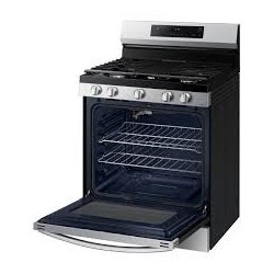 SAMSUNG Estufa Gas 30 5 Quemadores Hornalla Doble De 17 000 Btu Plateado NX60A6115SSAP