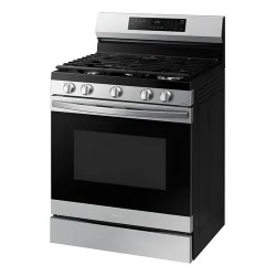 SAMSUNG Estufa Gas 30 5 Quemadores Hornalla Doble De 17 000 Btu Plateado NX60A6115SSAP
