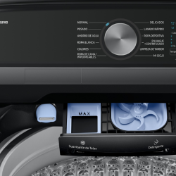SAMSUNG Lavadora 26 Kg Carga Superior Smart Check Active Bubble Negra WA26DG5500AVAP