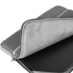 Klip Xtreme - Notebook sleeve - 14.1" - Polyester - Aluminum silver - KNS-425SV