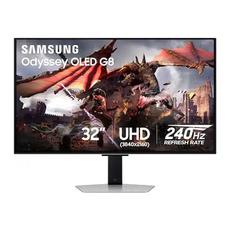Monitor Smart 32pulg Odyssey G80SD OLED 4K UHD 240Hz 0.03ms GSync with Sleek Metal Gaming LS32DG802SNXZA