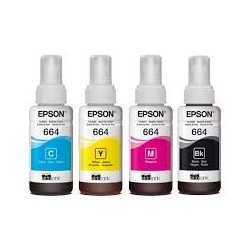 Epson botella de tinta T664 pack completo de 4 colores negro cian magenta y amarillo  T6645204P
