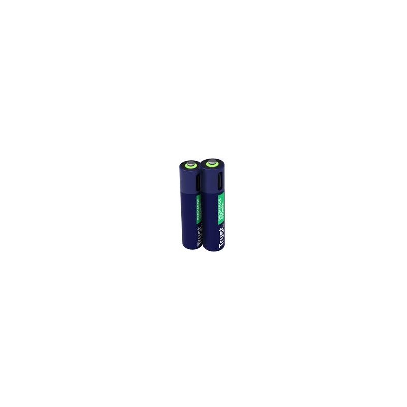 Trust pilas AAA recargables en USBC azul  25585