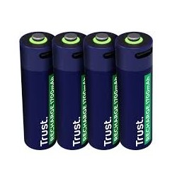 Trust pilas AA recargables en USBC azul  25584