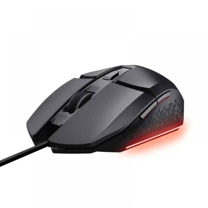 Trust mouse alambrico gamer color negro iluminado  25036