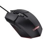 Trust mouse alambrico gamer color negro iluminado  25036
