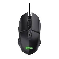 Trust mouse alambrico gamer color negro iluminado  25036
