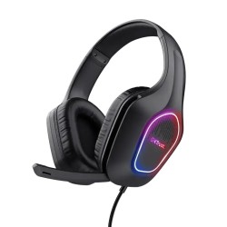 Trust audifonos alambricos gamer iluminacion led multicolor  25331