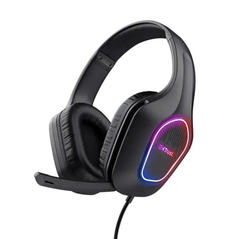 Trust audifonos alambricos gamer iluminacion led multicolor  25331