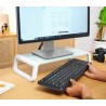 Trust monta soporte para monitor de cristal templado blanco  25351