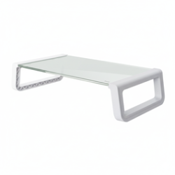 Trust monta soporte para monitor de cristal templado blanco  25351