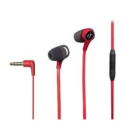 HyperX Cloud Earbuds II - Auriculares internos con micro - en oreja - cableado - conector de 3,5 mm - rojo