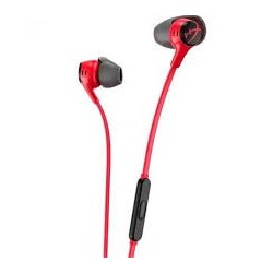 HyperX Cloud Earbuds II - Auriculares internos con micro - en oreja - cableado - conector de 3,5 mm - rojo