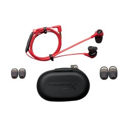 HyperX Cloud Earbuds II - Auriculares internos con micro - en oreja - cableado - conector de 3,5 mm - rojo