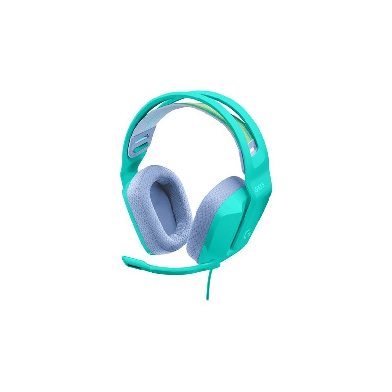 Logitech G G335 Wired Gaming Headset - Auricular - tamaño completo - cableado - conector de 3,5 mm - menta - certificado Discord