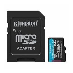 Kingston - Flash memory card - SDHC Memory Card - 64GB microSDXC Canvas Go Plus