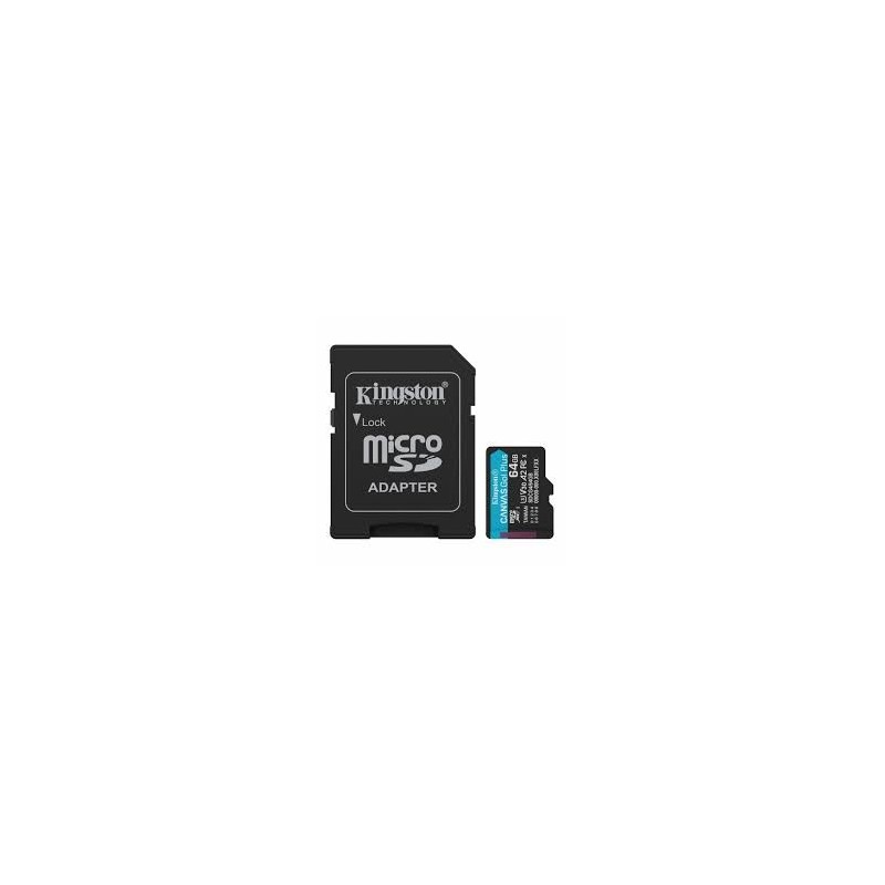 Kingston - Flash memory card - SDHC Memory Card - 64GB microSDXC Canvas Go Plus