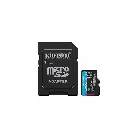 Kingston - Flash memory card - SDHC Memory Card - 64GB microSDXC Canvas Go Plus