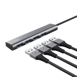 Trust adaptador USBC 4 puertos USBA 5 gbps puerto USBC  24948