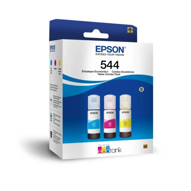 Epson botella de tinta T544 pack de 3 colores cian magenta y amarillo  T5445203P