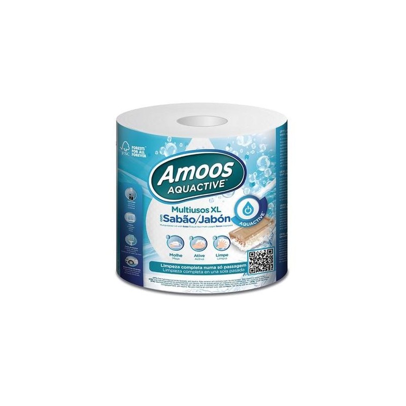 Amoos toalla mayordomo big roll aquactive 3 capas  208hjs paq 6 undJ655023