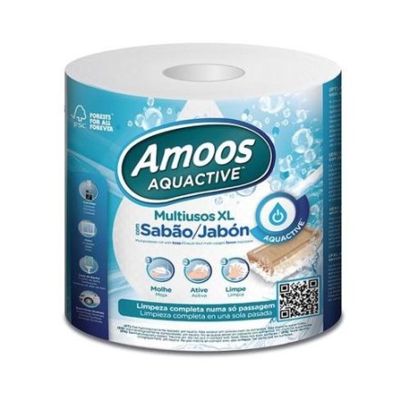 Amoos toalla mayordomo big roll aquactive 3 capas  208hjs paq 6 undJ655023