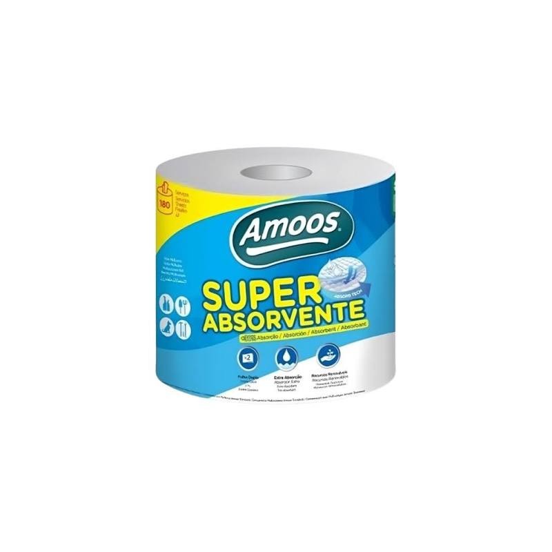 Amoos toalla mayordomo super absorbente doble hoja 180 h paq 6 und J624510