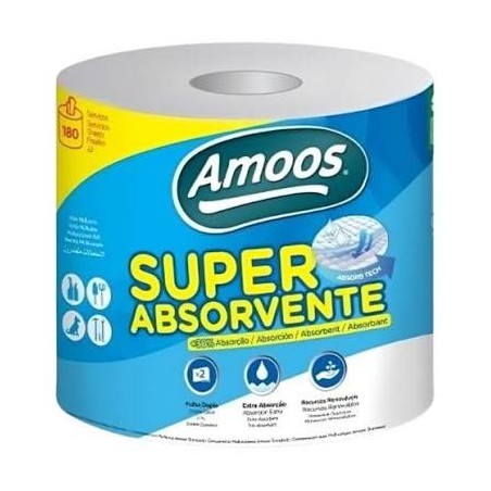 Amoos toalla mayordomo super absorbente doble hoja 180 h paq 6 und J624510