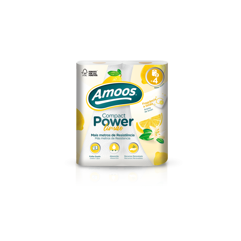 Amoos toalla de cocina two pack 83 H aroma limon paq 12 und  C622002