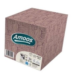 Amoos pañuelos faciales de papel desechable cosmetico 70 X 3 capas caja de 24unds F622701