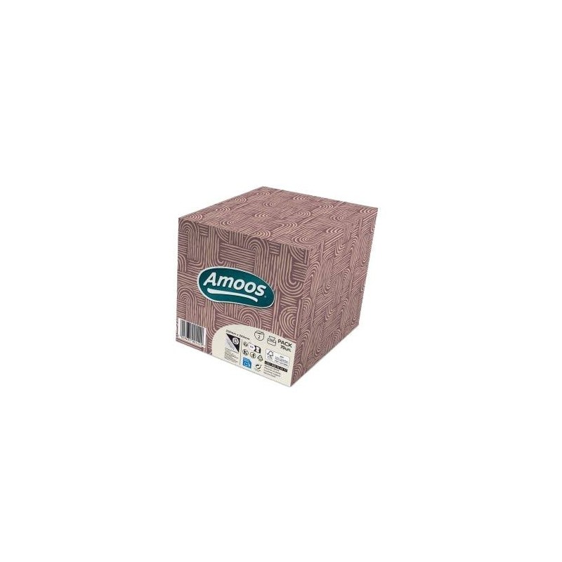 Amoos pañuelos faciales de papel desechable cosmetico 70 X 3 capas caja de 24unds F622701