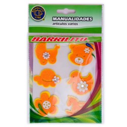 Barrilito calcomania animal  fs010 6pcset