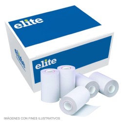 Elite caja rollo papel termico 2 14 1t (57mm) para datafono 23 mts T5723MDF 162und