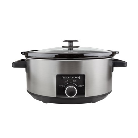 Black + Decker olla de coccion lenta 6.7l inox SC2007S