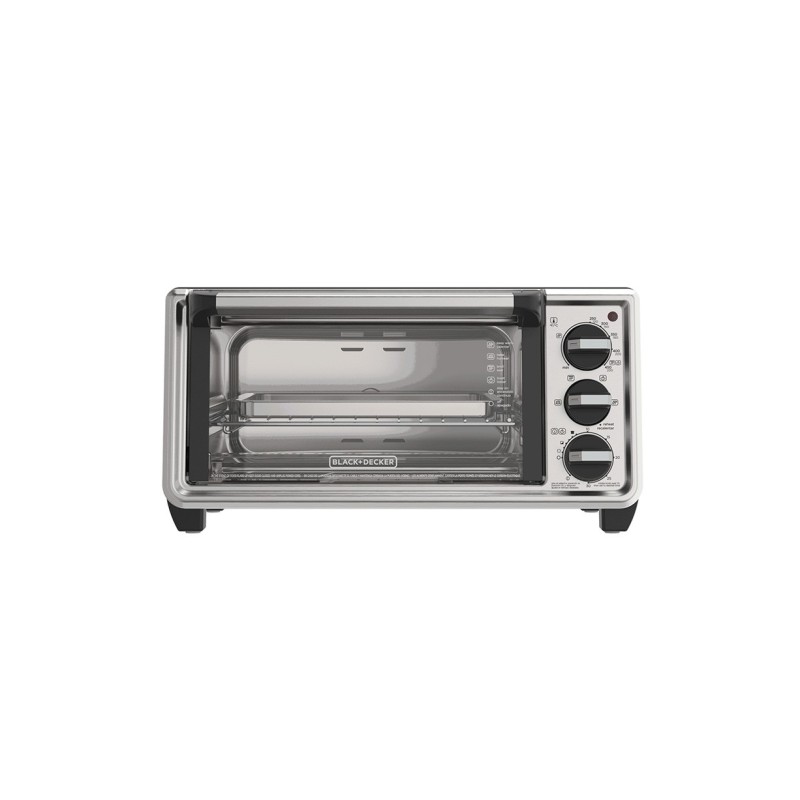 Black+Decker Horno tostador de 4 rebanadas convección natural, TO4130-0SDLA