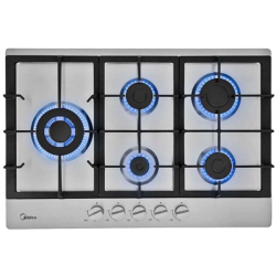 Midea estufa empotrable a gas 30" color silver MTGB30TL3402GS