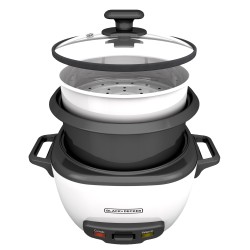 Black + Decker olla arrocera 14 tz cocidas blanca RC514