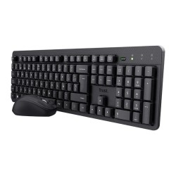 Trust combo teclado y mouse inalambrico silencioso  Ody II en ingles - 25018