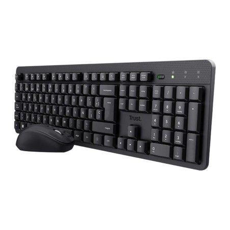 Trust combo teclado y mouse inalambrico silencioso  Ody II en ingles - 25018