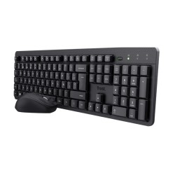 Trust combo de teclado y mouse inalámbricos y silenciosos ES ODY II - 25020